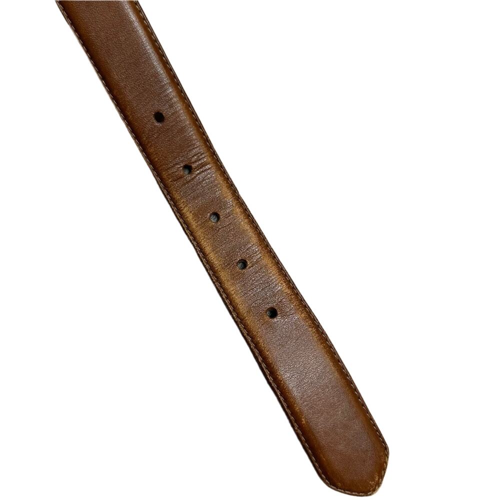 Coach Brown Leather Belt Brass Hardware Dress 40 - Picture 6 of 9
